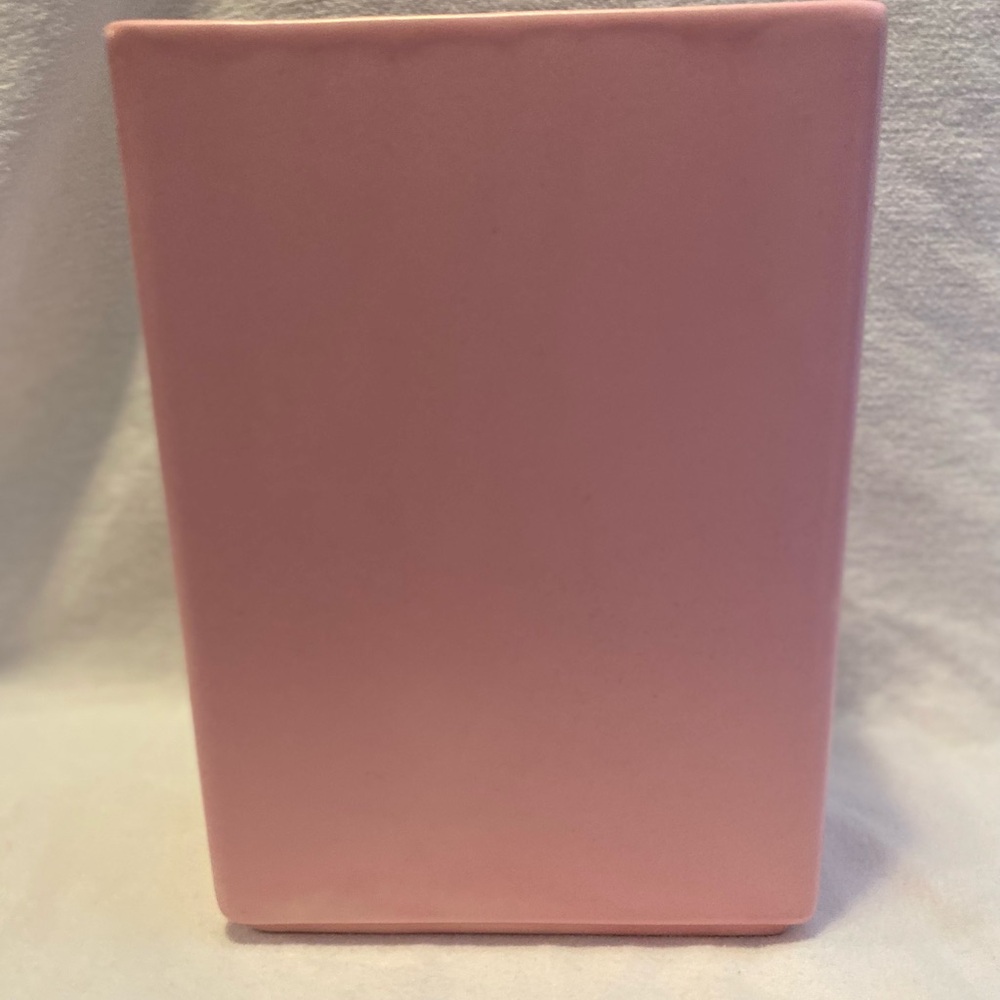 VTG Royal Haeger USA Pottery Mid Century Modern Pink Rectangle Vase